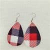 Duplex Printing Drop-shaped Leather Earrings