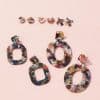 Earrings Set Personality Temperament Acrylic Fashion Exaggerated Jewelry Irregular Color Pendant Earrings