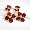 Drop Oil Camellia Earrings Hong Kong Style Retro