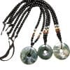 Natural Water Plants Agate Safety Buckle Pendant