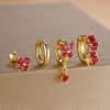 Diamond Butterfly Ear Ring Ear Clip Ear Studs Earring Set
