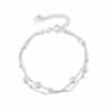 Silver-plated Small Star Bracelet Women's Fashion Double Layer