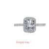 Women's Sterling Silver Moissanite Closed Ring