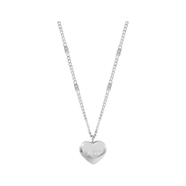 Women's Fashion Simple Stainless Steel Love Heart Necklace
