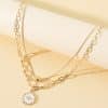 Double-layer Bee Necklace Simple Vintage Sweater Chain