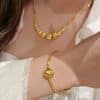 Women's Fashion Gradient Cateye Necklace Bracelet