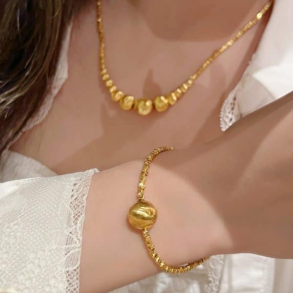 Women's Fashion Gradient Cateye Necklace Bracelet