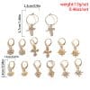 Multi-element Cross Eye Set Earrings Ins Pastoral Style