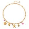Dolphin Shell Turtle Dripping Five-pointed Star Necklace
