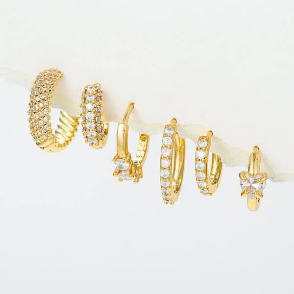 Women's Retro Gorgeous Diamond Earrings Set