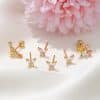Korean Style Geometric Stud Ear Stud Set