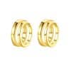 Golden Geometric Cold Wind Small Circle Ring
