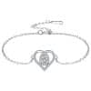 Valentine's Day Heart-shaped Adjustable Bracelet Water Drop