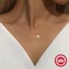 Simple S925 Loving Heart In Sterling Silver Personalized Three-dimensional Necklace