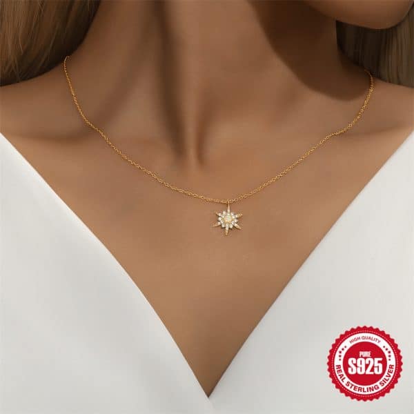 Simple S925 Loving Heart In Sterling Silver Personalized Three-dimensional Necklace