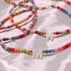 26 Shell Letter Necklace Mixed Color Turquoise Clavicle Chain