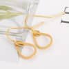 Korean Style Simple Stainless Steel Drop Earrings Women