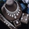 Women's Fashion Vintage Wedding Necklace Earrings Jewelry Set