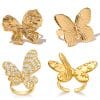 Butterfly Animal Element Exaggerated Personalized Copper Plating Finger Ring