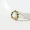 Jewelry Copper Wire Wrapped Stone Bead Ring