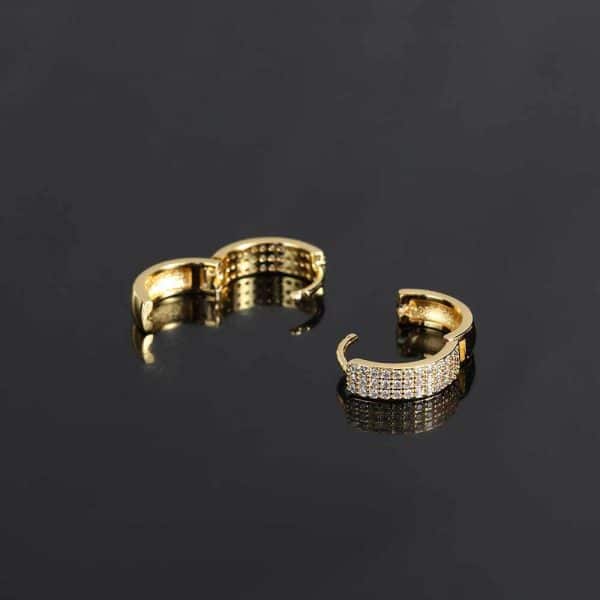 Personalized Micro-set Three Row Stud Earrings
