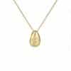 Glossy Water Drop 26 English Letter Pendant Copper-plated Gold Simple Pendant Female