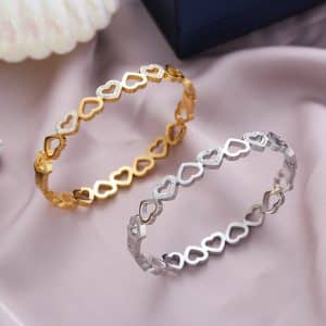 Heart-to-heart Buckle Diamond Bracelet Cold Style