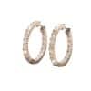 Copper Inlaid Zirconium Fashionable All-match Personalized Circle Earrings