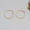 Women's Fashion Circle Alloy Matte Gold Earrings