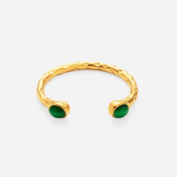 18K Real Gold Plated Titanium Steel INS Fashion Exquisite Zircon Opening Bracelet
