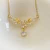 Wheat Laurel Goddess Zircon Clavicle Chain Necklace Female Fashion