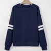 Fiery Red Varsity Striped Detail Drop Shoulder Oversized Sweatshirt