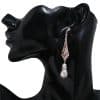Alloy Silver Drop-shaped Pearl Earrings