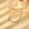 Stainless Steel All-match Twin Bracelet Natural Stone Bracelet