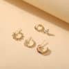 Zircon Triangle Stud Earring Set 4 Piece Set