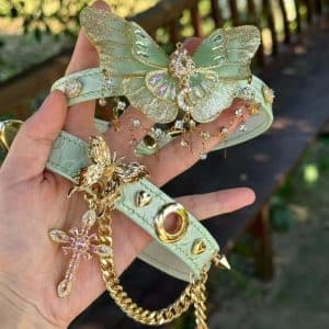 French Sweet Green Butterfly Necklace For Women