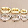 Zircon Circle Earrings Female Niche Exquisite 3-piece Set