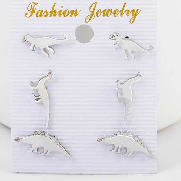 Small Animal Dinosaur Set Personalized Earrings