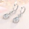 Women's Korean Style Water Drop Earrings Temperament Flowers