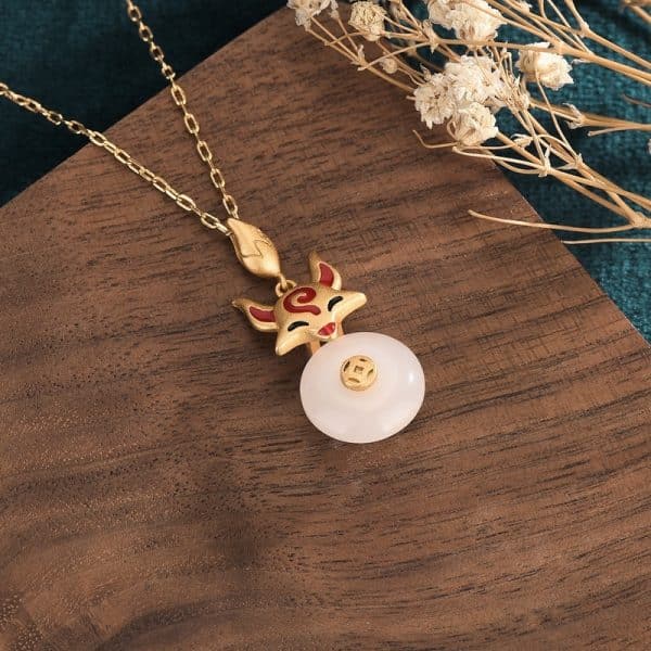 Fox Peace Buckle Vintage Necklace For Women