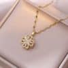 Women's Four-leaf Flower Heart-shaped Rotatable Necklace