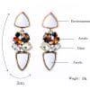 Water drop stud earrings