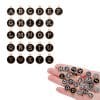 12 Colors Round Drop Oil English Letter Alloy Pendant DIY Ornament Accessories