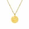 Stainless Steel Bead Necklace Twelve Constellation Embossed Round Necklace For Women