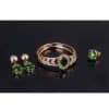 Wedding Accessories Four-piece Set, Necklace, Earrings, Bracelet, Ring Set