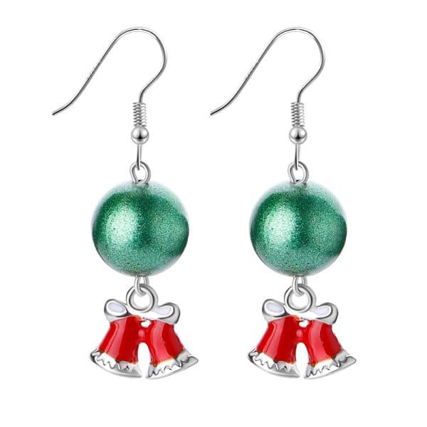 Christmas Creative New Long Oil Drop Earrings Simple