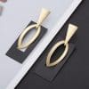Vintage Geometric Frosty Metal Drop Earrings