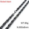 Black Dot Pattern Men's Necklace Stainless Steel Retro Men Bracelet