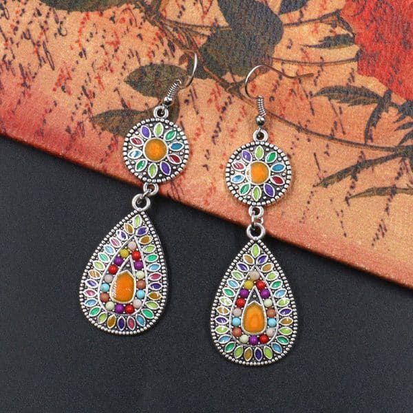 Colorful drop earrings
