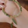 Chinese Style Bamboo Leaf Bracelet For Women
